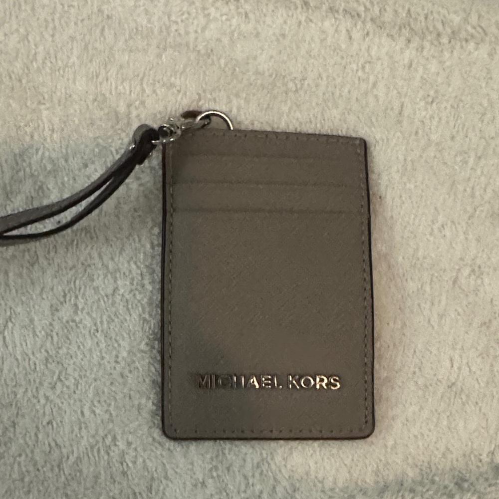 Michael Kors Taupe Card Holder